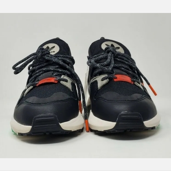Adidas ZX Torison Men's Size 5 EE5553 Core Black Orange Bold Green Sneakers New - Picture 7 of 12